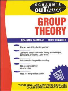 Couverture de l’ouvrage Group theory (Schaum's outline series)