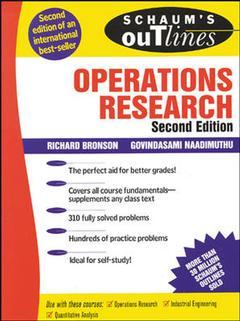 Couverture de l’ouvrage Schaum's outline of operations research, 2nd ed 1997 (paper)
