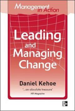 Cover of the book Management in action leading and managing change