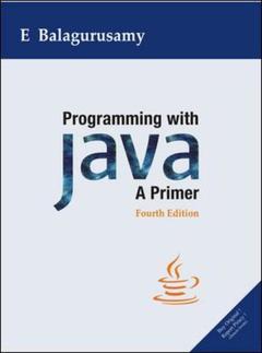 Couverture de l’ouvrage Programming with java: a primer (4th ed )