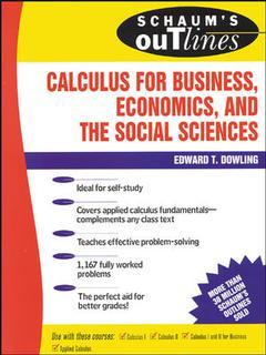 Couverture de l’ouvrage Calculus for business, economics and the social sciences (Schaum's outline series)