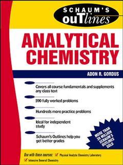 Couverture de l’ouvrage Analytical chemistry (Schaum's outline series)