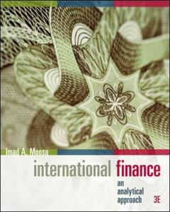 Couverture de l’ouvrage International finance, an analytical approach