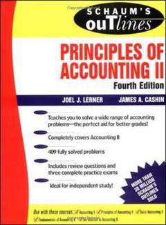 Couverture de l’ouvrage Schaum's outline of principles of accounting II, 4th edition (paper)