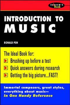 Couverture de l’ouvrage Introduction to music