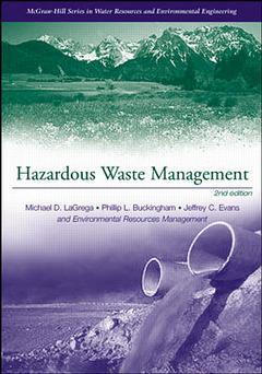 Couverture de l’ouvrage Hazardous waste management (hardback) (2nd edition 2001)