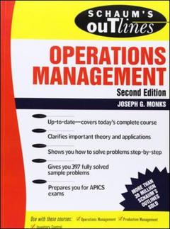 Cover of the book Operations management (2nd edition / Schaum's outline series)