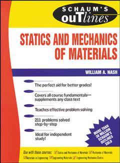 Couverture de l’ouvrage Statics and mechanics of materials (Schaum's outline series)
