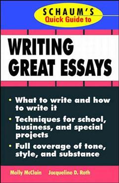 Couverture de l’ouvrage Schaum's quick guide to essay writing
