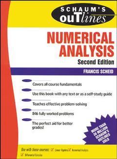 Couverture de l’ouvrage Numerical analysis 'outline (2nd ed'88) serie Schaum