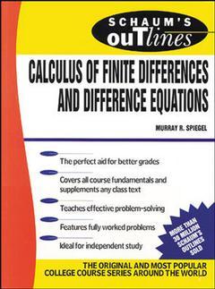 Cover of the book Calculus of finite differences and difference equations (Schaum) 3rd ed'71