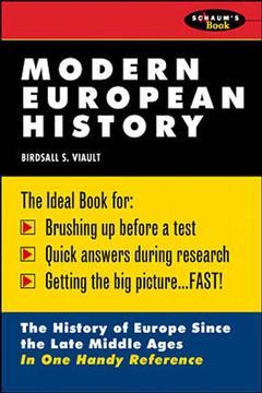 Couverture de l’ouvrage Modern european history