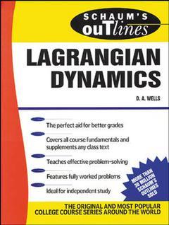 Couverture de l’ouvrage Schaum's Outline Lagrangian Dynamics