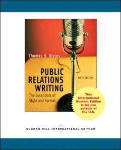 Cover of the book Public relations writing: the essentials of style and format (6th ed )