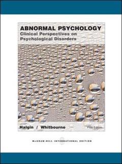 Couverture de l’ouvrage Abnormal psychology: clinical perspectives on psychological disorders (5th ed )