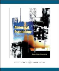 Couverture de l’ouvrage Abnormal psychology (4th ed )