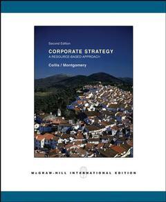 Cover of the book Corporate strategy : a resource based approach,