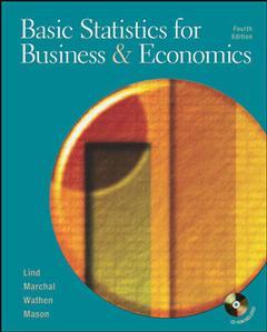 Couverture de l’ouvrage Basic statistics for business and economics with student cd and powerweb (4th ed )