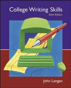 Couverture de l’ouvrage College writing skills with student cd, user's guide and olc (6th ed )