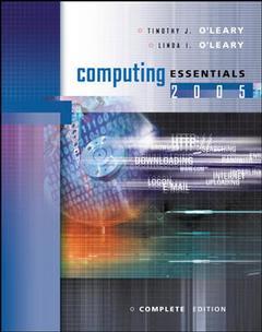 Couverture de l’ouvrage Computing essentials 2005 complete edition with student cd (16th ed )