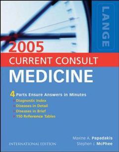 Couverture de l’ouvrage Current consult medicine 2005