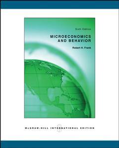 Cover of the book Microeconomics and behavior (6th ed )