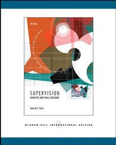 Couverture de l’ouvrage Supervision: concepts and skill-building (5th ed )