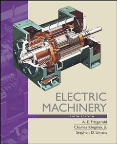 Couverture de l’ouvrage Electric machinery 