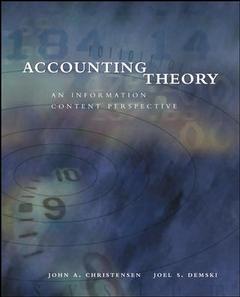 Couverture de l’ouvrage Accounting theory
