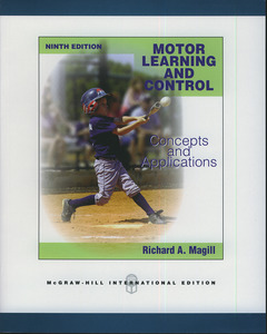 Couverture de l’ouvrage Motor learning and control. Concepts and application