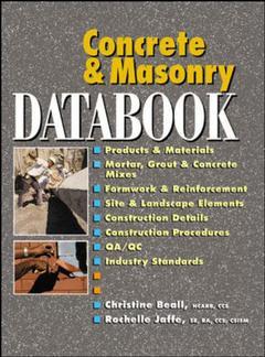 Couverture de l’ouvrage Concrete and Masonry Databook