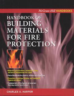 Couverture de l’ouvrage Handbook of building materials for fire protection