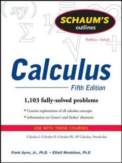 Couverture de l’ouvrage Schaum's outline of calculus 
