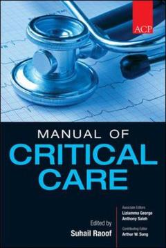 Cover of the book ACP Manual of critical care