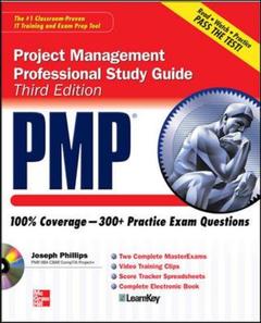 Couverture de l’ouvrage PMP project management professional study guide, with CD-ROM