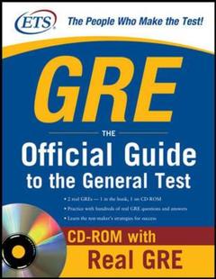Couverture de l’ouvrage Gre the official guide to the general test with cd-r