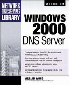 Couverture de l’ouvrage Windows 2000 DNS server (book/CD)