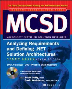 Couverture de l’ouvrage MCSD : analysing requirements study guide (exam 70-300, with CD-ROM)