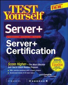 Couverture de l’ouvrage Test yourself server+ certification