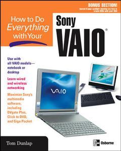 Couverture de l’ouvrage Sony Vaio (how to do everything with your)