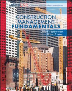 Couverture de l’ouvrage Construction management fundamentals