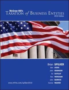 Couverture de l’ouvrage Taxation of business entities 2010 edition