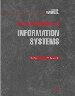 Couverture de l’ouvrage Encyclopedia of Information Systems