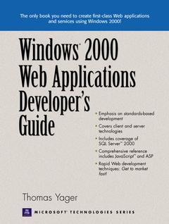 Couverture de l’ouvrage Windows 2000 web applications developer's guide