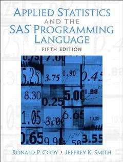Couverture de l’ouvrage Applied Statistics and the SAS Programming Language