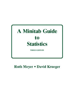 Couverture de l’ouvrage Minitab guide to statistics