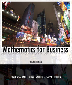 Couverture de l’ouvrage Mathematics for business (9th ed )