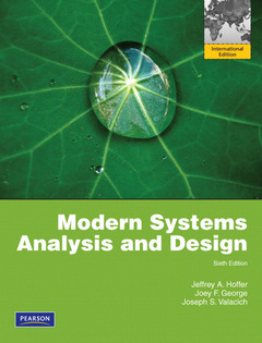 Couverture de l’ouvrage Modern systems analysis and design (6th ed )