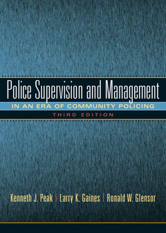 Couverture de l’ouvrage Police supervision and management (3rd ed )