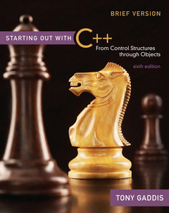 Couverture de l’ouvrage Starting out with c++ brief (6th ed )